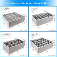 Foldable Drawer Organizers - Set of 4 for Ultimate Underwear, Socks, and Makeup Storage