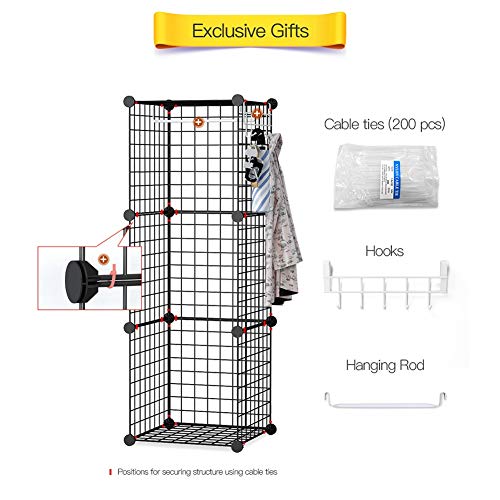 GEORGE&DANIS Wire Storage Shelf Cube Metal