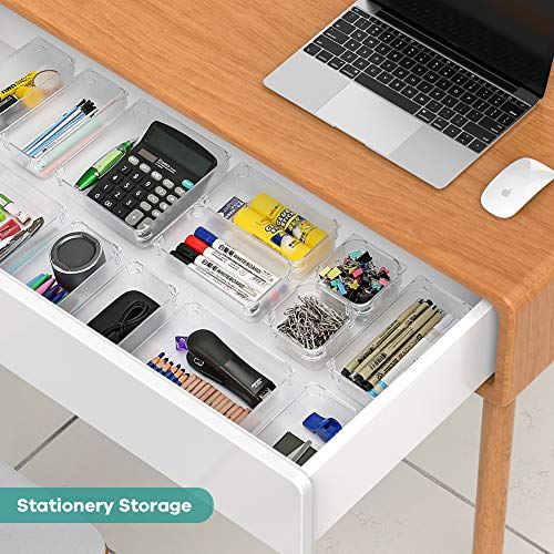 Kootek 16 Pcs Desk Drawer Organizer Set 5-Size Bathroom Drawer