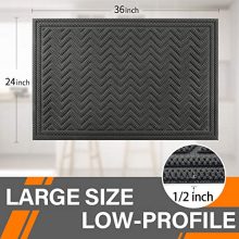 Mibao Entrance Door Mats, 24x36 inch Winter Durable Large Outdoor Rug