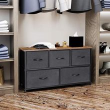 Kamiler Wide Dresser Storage Tower 5 Drawer Organizer Chest