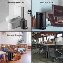 H+LUX Mini Trash Can with Lid Soft Close