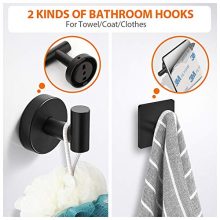 5-Pieces Matte Black Bathroom Hardware Set