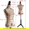 Female Mannequin Torso Dress Form Black Tripod