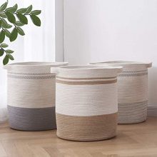 OIAHOMY Laundry Basket-Cotton Rope Basket