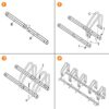 Hromee Bike Floor Parking 1-6 Rack Adjustable Bicycle Storage