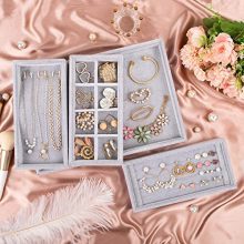 Mebbay Drawer Organizer 4 in One Stackable Jewelry Trays