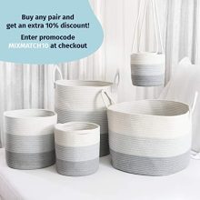 Blanket Storage Basket with Long Handles Extra Large Baskets