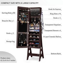 YOKUKINA LED Jewelry Cabinet Armoire