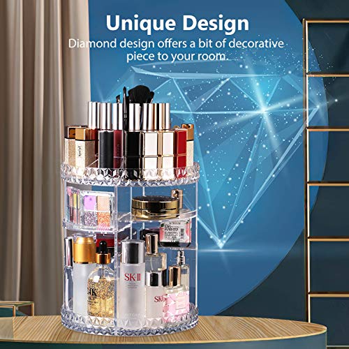 Makeup Organizer 360 Rotating Bathroom Makeup Carousel