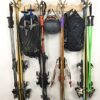 Vertical Ski Storage Rack Holds 4 Sets of Skis