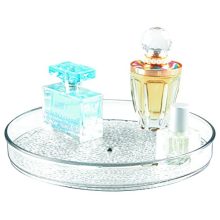 iDesign Rain Lazy Susan Turntable Cosmetic Organizer for Vanity Cabinet