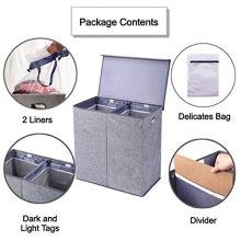 Huxley Classics Double Laundry Hamper - Lid Cover