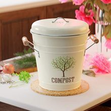 1.3 Gallon Compost Bin - Premium Carbon Steel Countertop Compost Pail for Odor Control and Sustainable Living