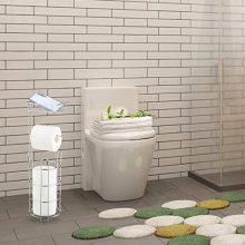 ALHAKIN Toilet Paper Holder, Free Standing Bathroom Tissue Roll Holders