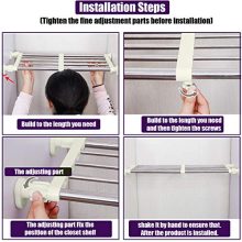 Nature Love Expandable Closet Tension Shelf Storage Rack