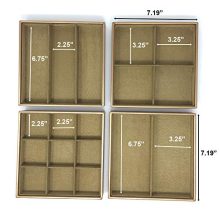HUJI Stackable Jewelry Trays Organizer – Perfect for Rings, Earrings, Bracelets, and Watches – Space-Saving Design for Home or Office