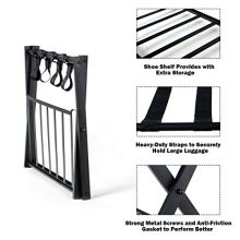 GOFLAME Folding Luggage Rack Metal Suitcase