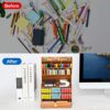 Wooden Pencil Holder & Desktop Organizer with 15 Compartments