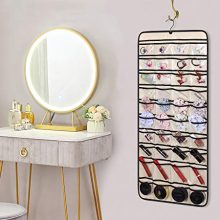 40 Pockets and 20 Hook & Loops Closet Necklace Holder