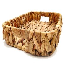 ZKZNsmart 3-Piece Decorative Tray Water Hyacinth Storage Basket