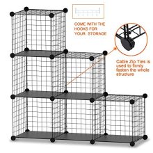 HOMIDEC Wire Cube Storage, Storage Shelves 6 Cube