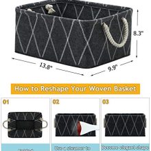 Storage Basket Large Felt Rectangular Storage Organizer