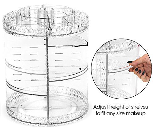 Sorbus Rotating Makeup Organizer, 360° Rotating Adjustable Carousel Storage