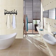 Towel Racks 5 Hooks Black Sandblasted Robe Hooks Wall Mount