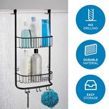 iDesign Forma Bathroom Over the Door Shower Caddy