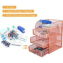 PAG Rose Gold Desk Organizer Stick Note Holder