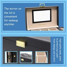 01 Jewelry Box, 3 Layers Jewelry Organizer with Mirror