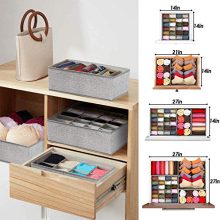 Criusia Drawer Organizer, 4 Set Foldable Underwear