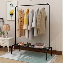 Metal Garment Rack Heavy Duty Clothes Stand Rack with Top Rod