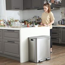 Garbage Bin with Plastic Inner Buckets 2 x 30L