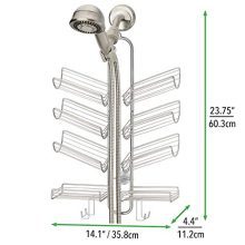 mDesign Metal Wire Bathroom Tub & Shower Caddy