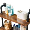 IBUYKE Industrial Wall Shelf, Rustic Iron Pipe Floating Shelf