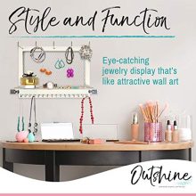 Chic and Practical Jewelry Haven: Wall-Mounted Silver Hen Wire Organizer for Effortless Access and Stylish Display
