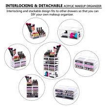 HBlife Makeup Organizer Acrylic Cosmetic Storage Drawers and Jewelry Display