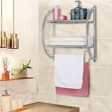 Safeplus Wall Mounted Bathroom Shelf with Towel Bars