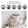 Organizer Office Storage Rack Adjustable Wood Display Shelf
