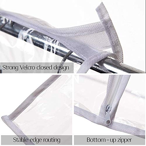 QEES Clear Closet Garment Bag, Hanging Wardrobe