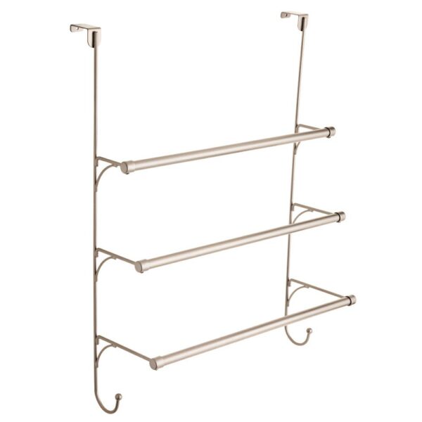 Franklin Brass Over the Door Triple Towel Rack with Hooks