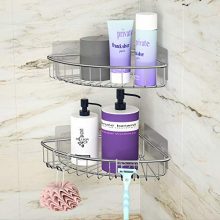 SMARTAKE 4-Pack Corner Shower Caddy, Stainless Steel Adhesive Bathroom Shelf
