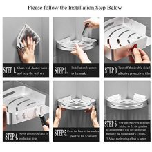 Delysia king 2-Pack Corner Shower Caddy,Bathroom Shelf Wall Mounted