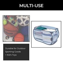 Smart Design Mesh Pop-Up Flip Laundry Hamper & Basket