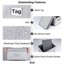 Kntiwiwo Large Storage Bins for Closet Shelves