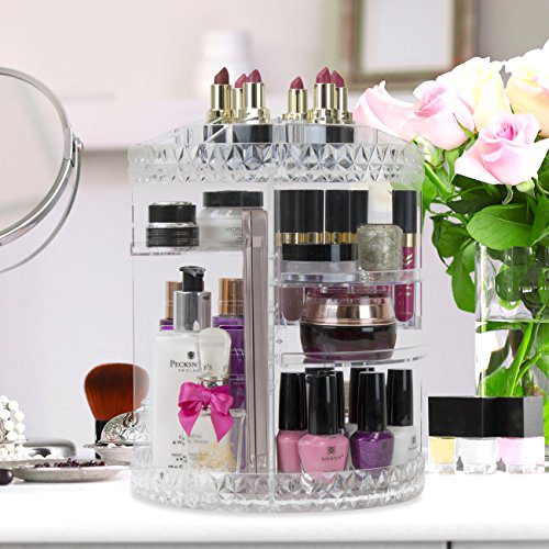 Sorbus Rotating Makeup Organizer, 360° Rotating Adjustable Carousel Storage