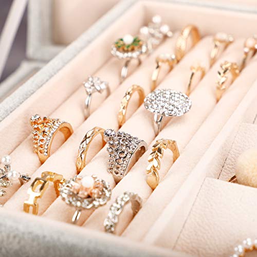 ✨ Elegant Velvet Jewelry Box with Dual-Layer Design and Lock for Ultimate Jewelry Protection