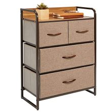 mDesign Dresser Storage Chest - Sturdy Metal Frame